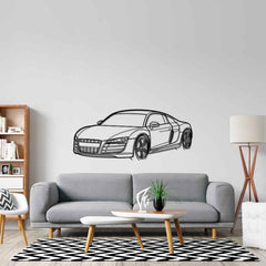 R8 2010 Angle Silhouette Metal Wall Art