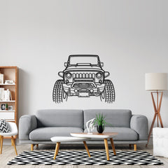 Wrangler Offroad Front Silhouette Metal Wall Art