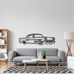 Bonneville 1958 Angle Silhouette Metal Wall Art