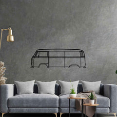 T2 Bus 1977 Classic Silhouette Metal Wall Art