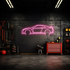 R35 GTR Neon Silhouette