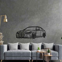M3 G80 2023 Angle Silhouette Metal Wall Art