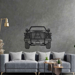 Silverado Front Silhouette Metal Wall Art