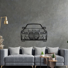 G80 M3 Front Silhouette Metal Wall Art