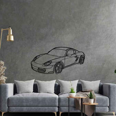 Cayman S 978 Angle Silhouette Metal Wall Art