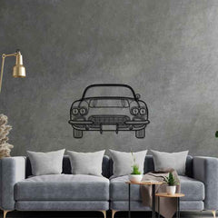 Corvette C1 1962 Front Silhouette Metal Wall Art