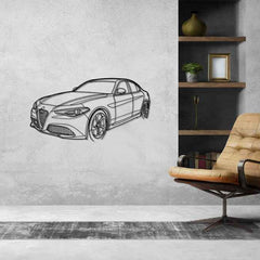 Giulia 2017 Angle Silhouette Metal Wall Art