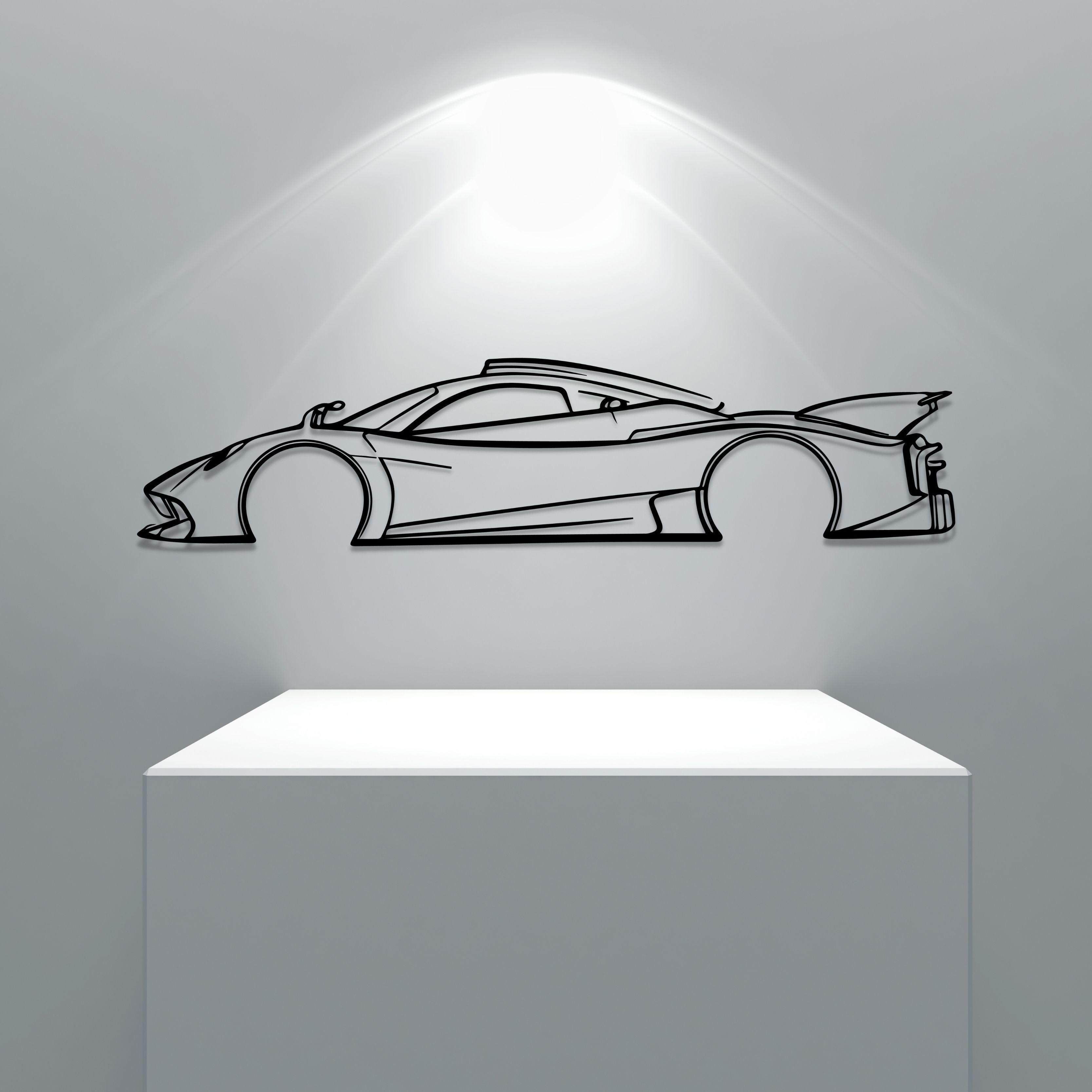 Huayra R Classic Silhouette Metal Wall Art