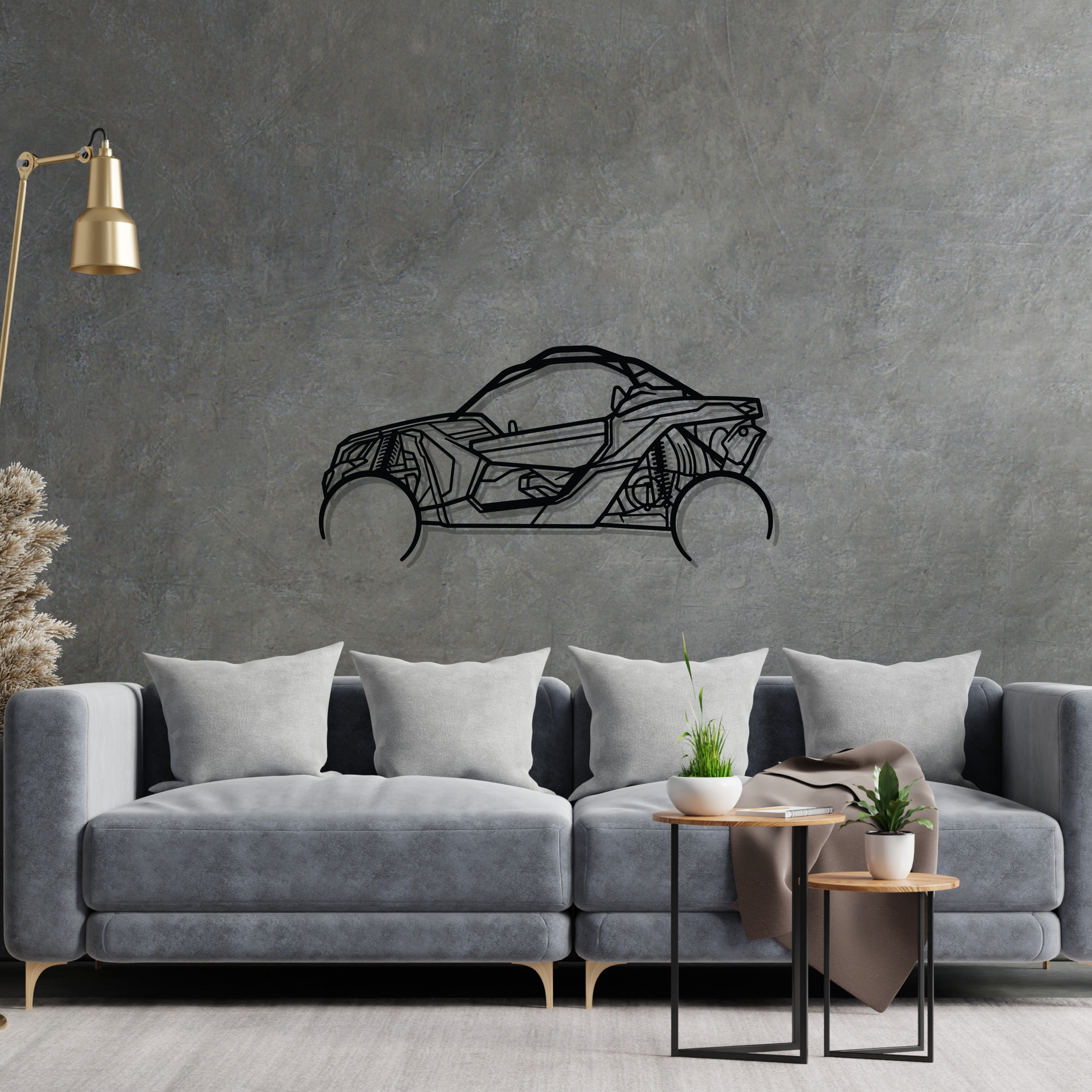 Buggy X3 Silhouette Metal Wall Art