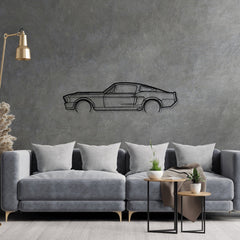 Mustang 1967 Detailed Silhouette Metal Wall Art