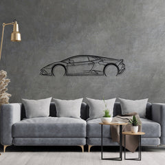Huracan Detailed Silhouette Metal Wall Art