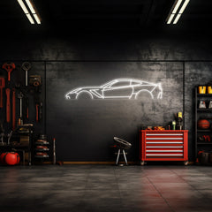 Corvette C7 Z06 Neon Silhouette
