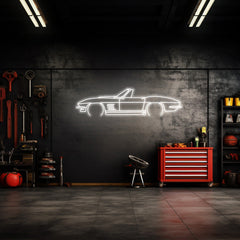 Corvette C2 Cabrio Neon Silhouette
