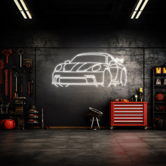 911 992 GT3 Angle Neon Silhouette