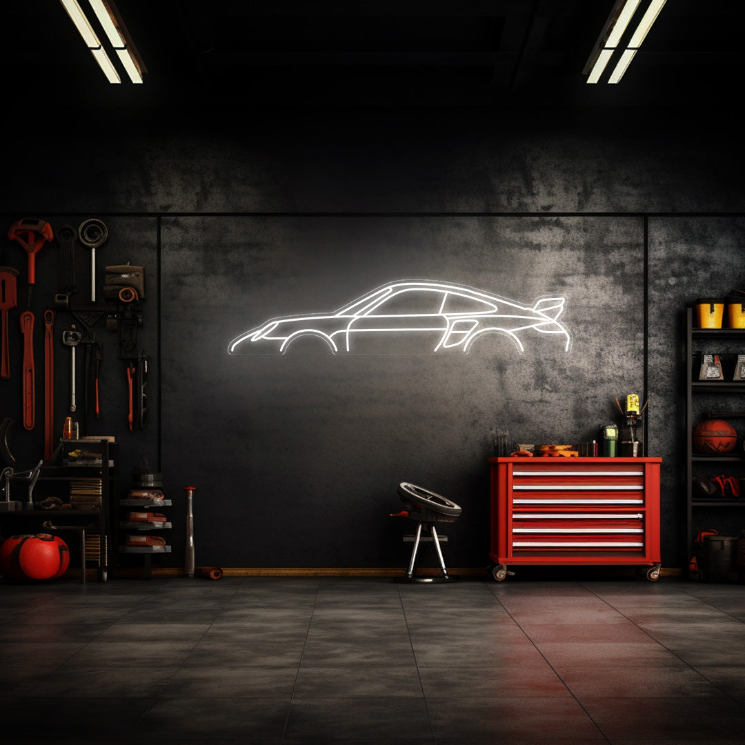 911 997 GT2 Neon Silhouette