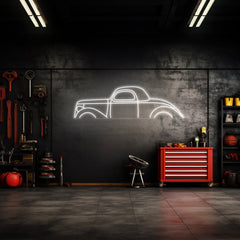 Coupe 1936 Neon Silhouette