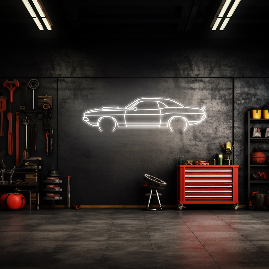 Challenger 1970 TA Neon Silhouette