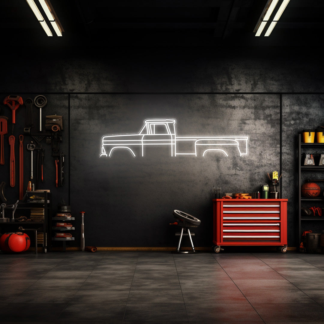 1960 Pickup Neon Silhouette