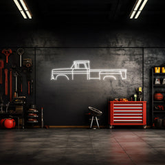 1960 Pickup Neon Silhouette