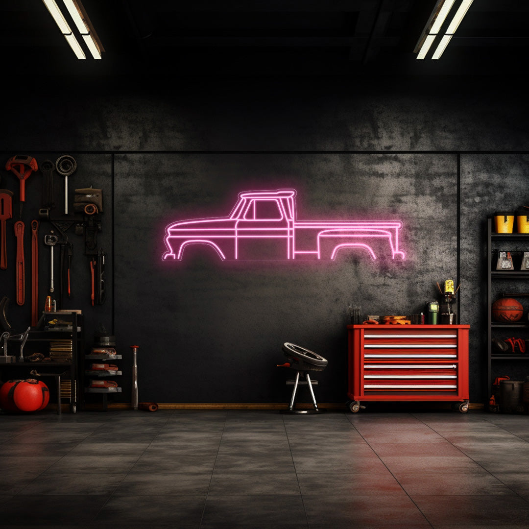 C10 1966 Neon Silhouette