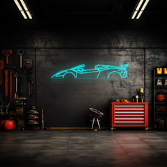 Huracan Spider Neon Silhouette