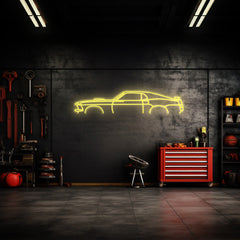 Mustang Fastback 1969 Neon Silhouette
