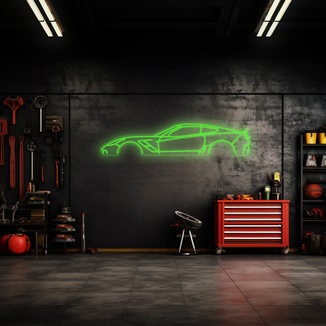 Corvette C7 GS Neon Silhouette