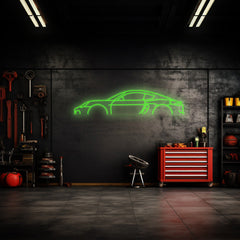 Cayman 981 Neon Silhouette