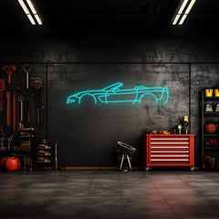 Corvette C5 Cabrio Neon Silhouette