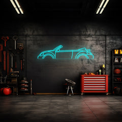 Beetle Cabrio 2017 Neon Silhouette