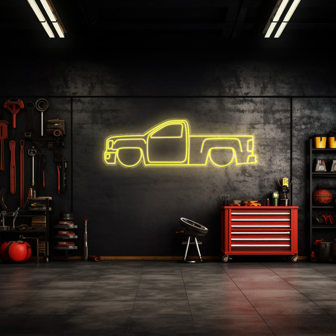 Sierra 1500 Neon Silhouette