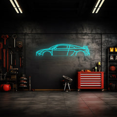 R8 V10 2023 Neon Silhouette