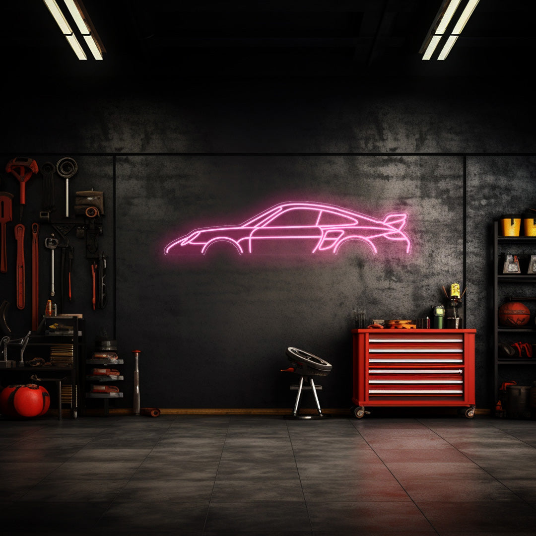 911 997 GT2 Neon Silhouette