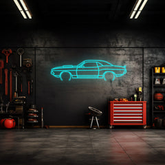 Challenger 1970 TA Neon Silhouette