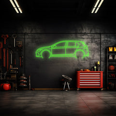 Golf 8 Neon Silhouette