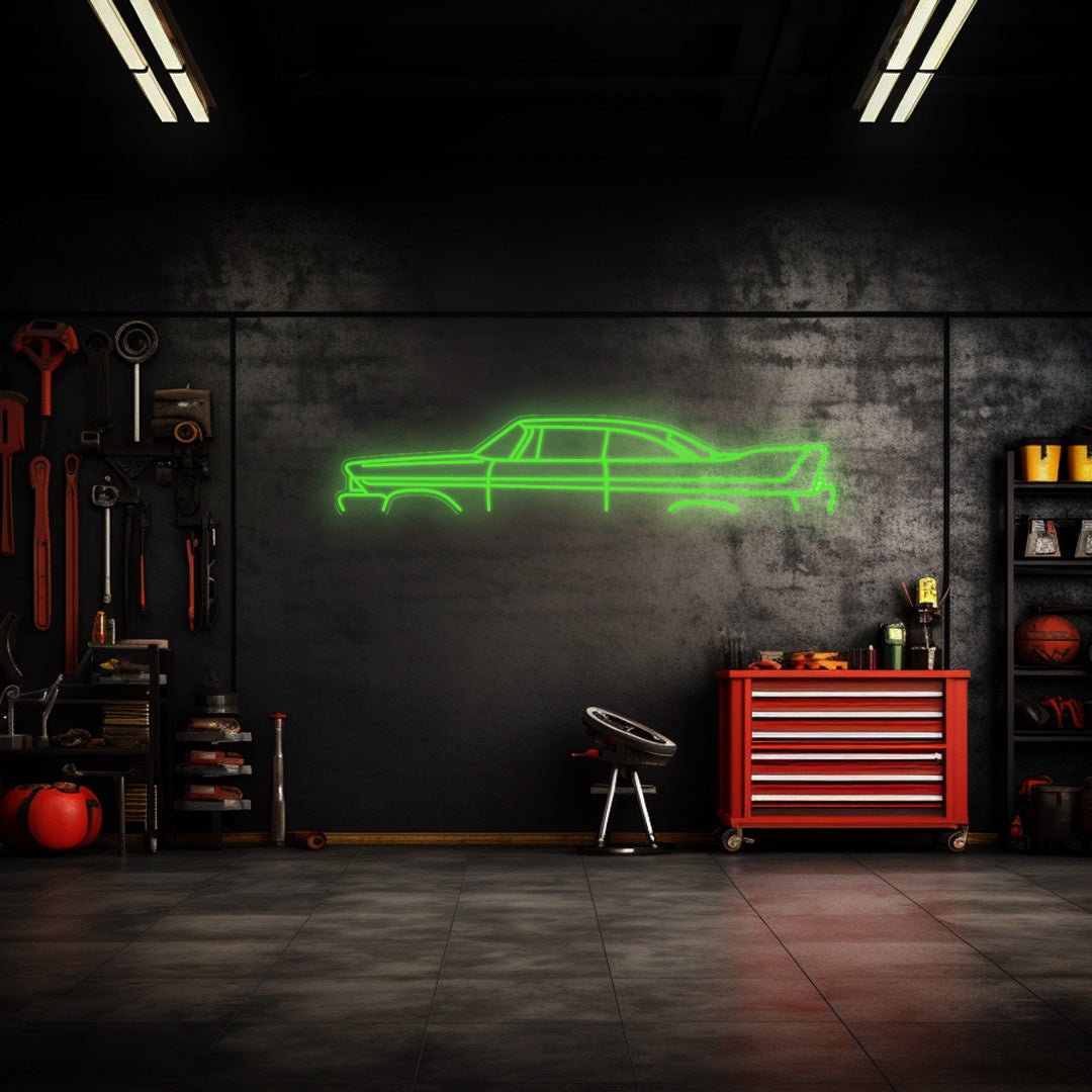 Fury 1958 Neon Silhouette