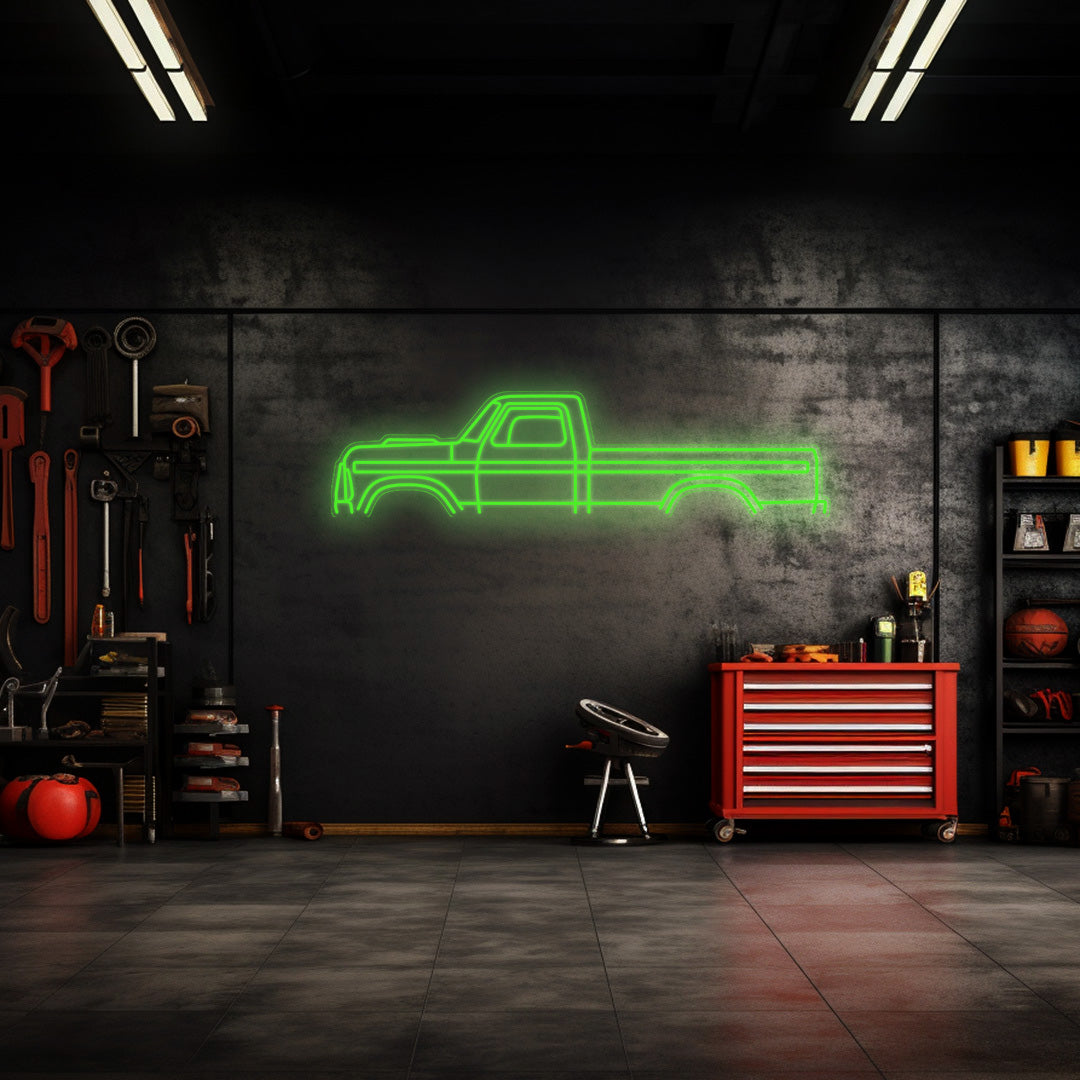 F250 1975 Neon Silhouette