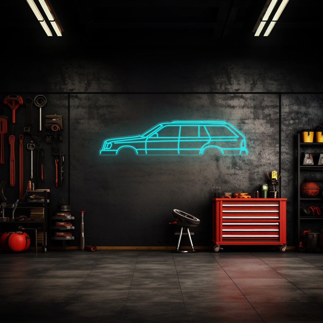 W124 Wagon Neon Silhouette