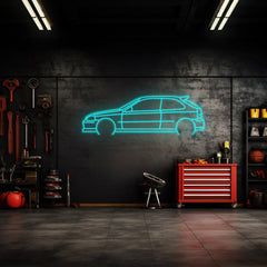 Civic 1998 Hatch Neon Silhouette