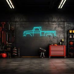 C10 1966 Neon Silhouette