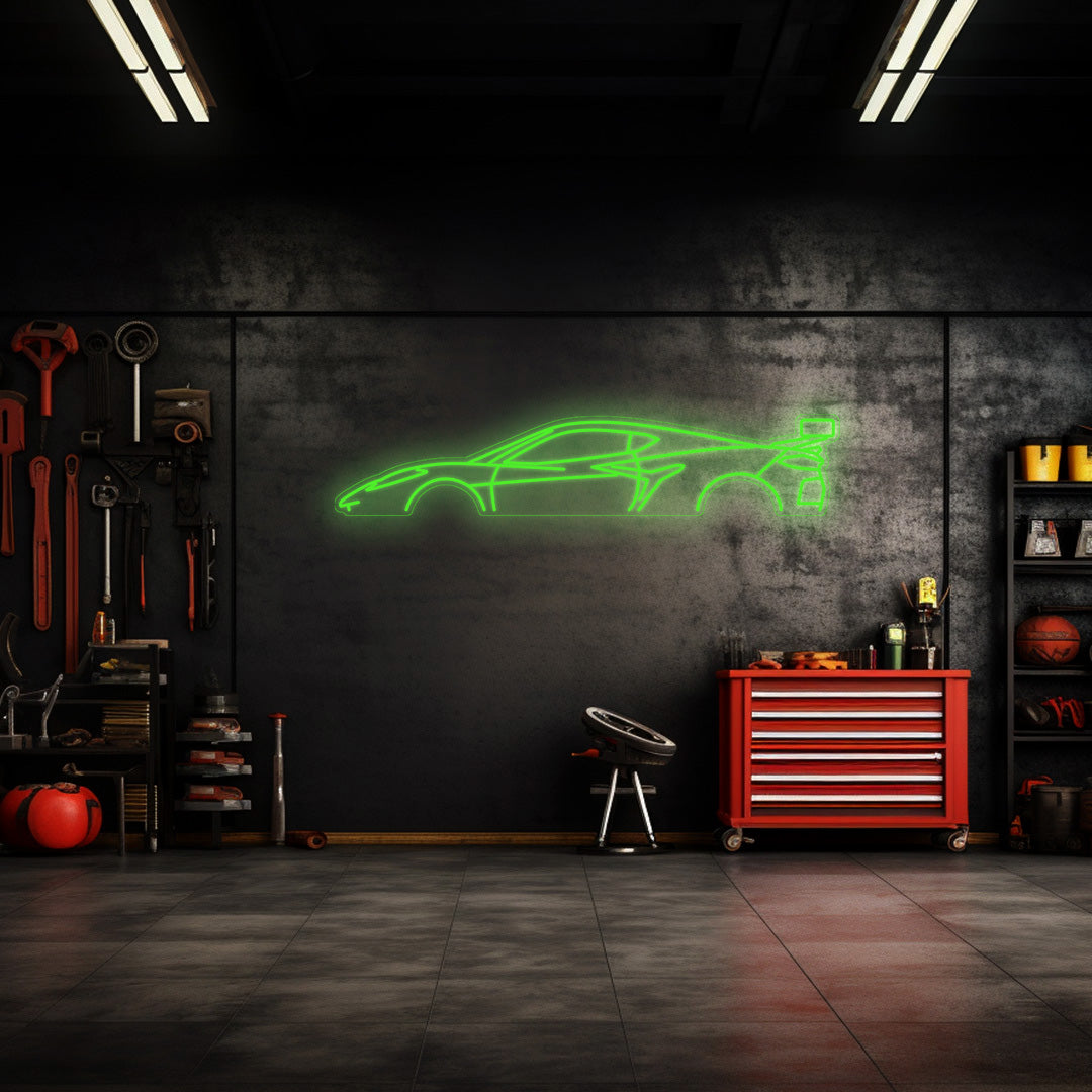 Corvette C8 Z06 Neon Silhouette