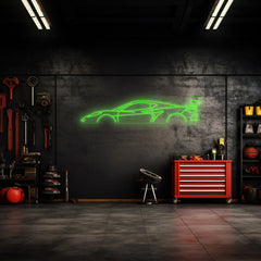 Corvette C8 Z06 Neon Silhouette