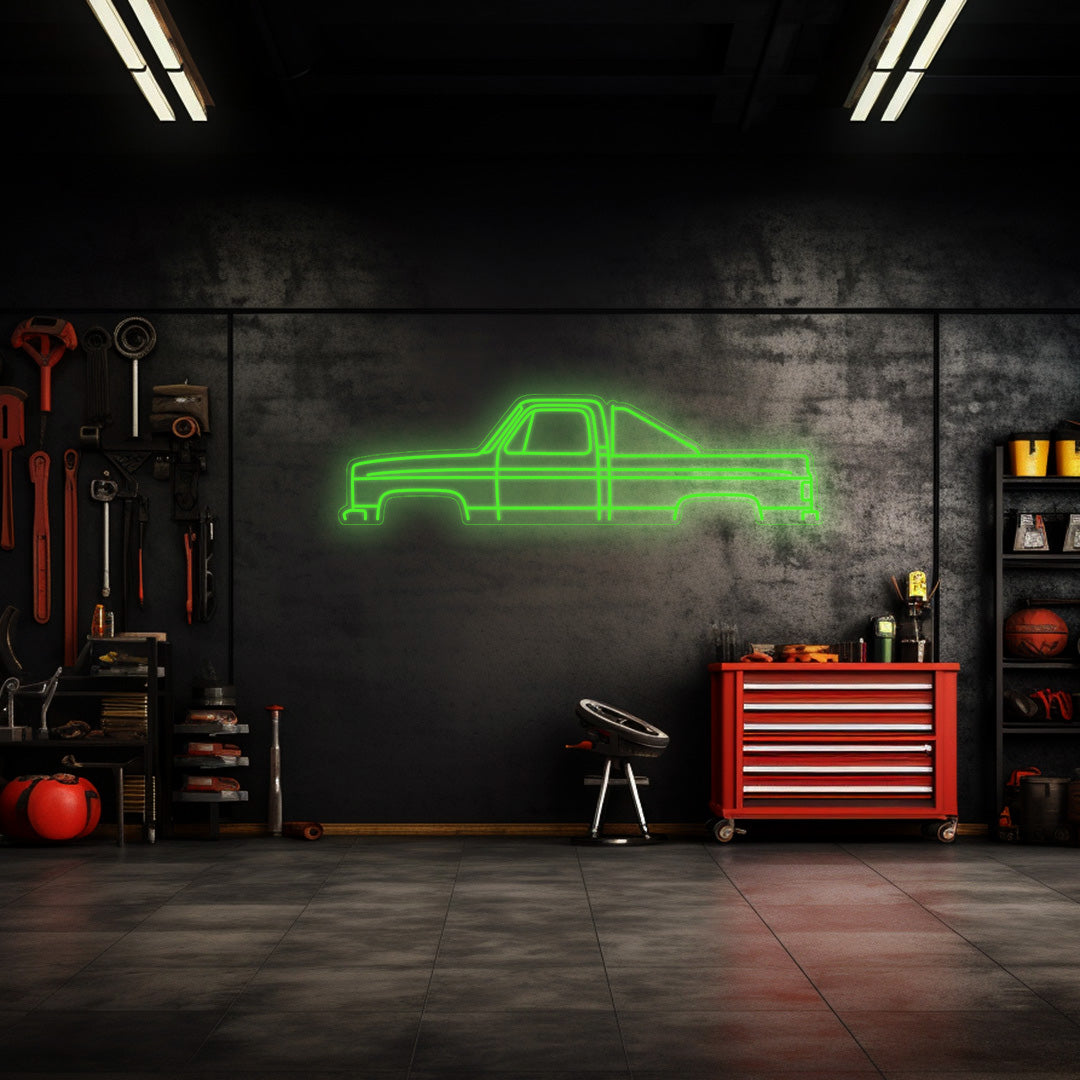 C10 1985 Neon Silhouette