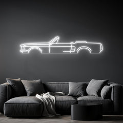 Mustang Cabrio 1967 Neon Silhouette