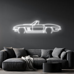 Corvette C2 Cabrio Neon Silhouette
