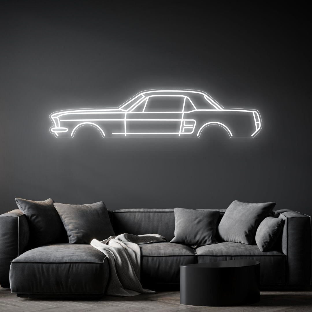 Mustang 1967 Coupe Neon Silhouette