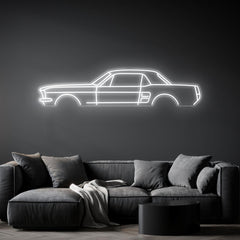 Mustang 1967 Coupe Neon Silhouette