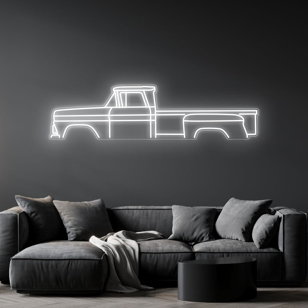 1960 Pickup Neon Silhouette