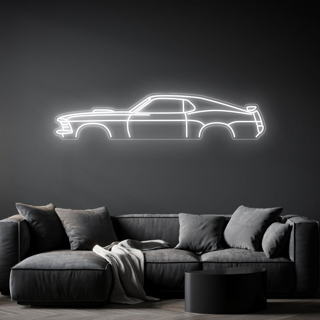 Mustang 1970 Neon Silhouette