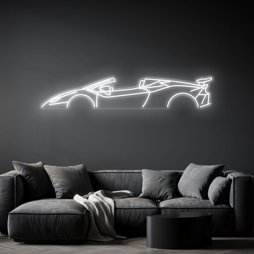 Huracan Spider Neon Silhouette